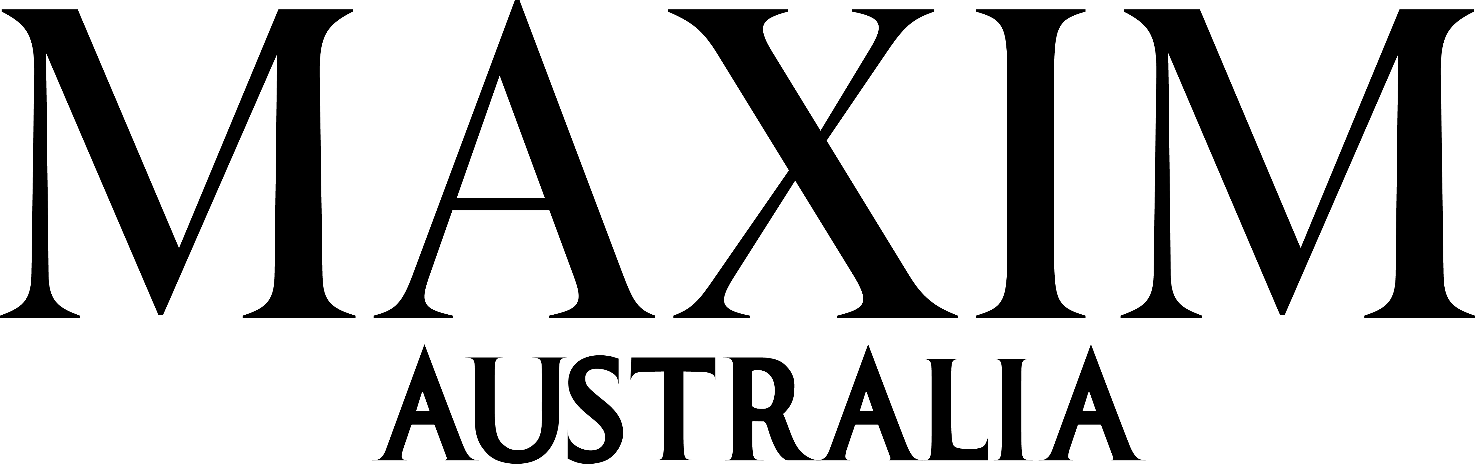 Maxim Australia Watermark Logo Black MAXIM Australia